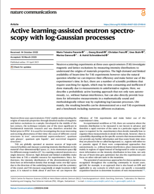 Published: Active learning-assisted neutron spectroscopy with log-Gaussian processes