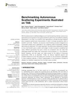 Published: Benchmarking autonomous scattering experiments illustrated on TAS