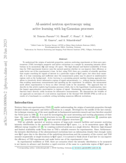 Revised preprint: AI-assisted neutron spectroscopy using active learning with log-Gaussian processes